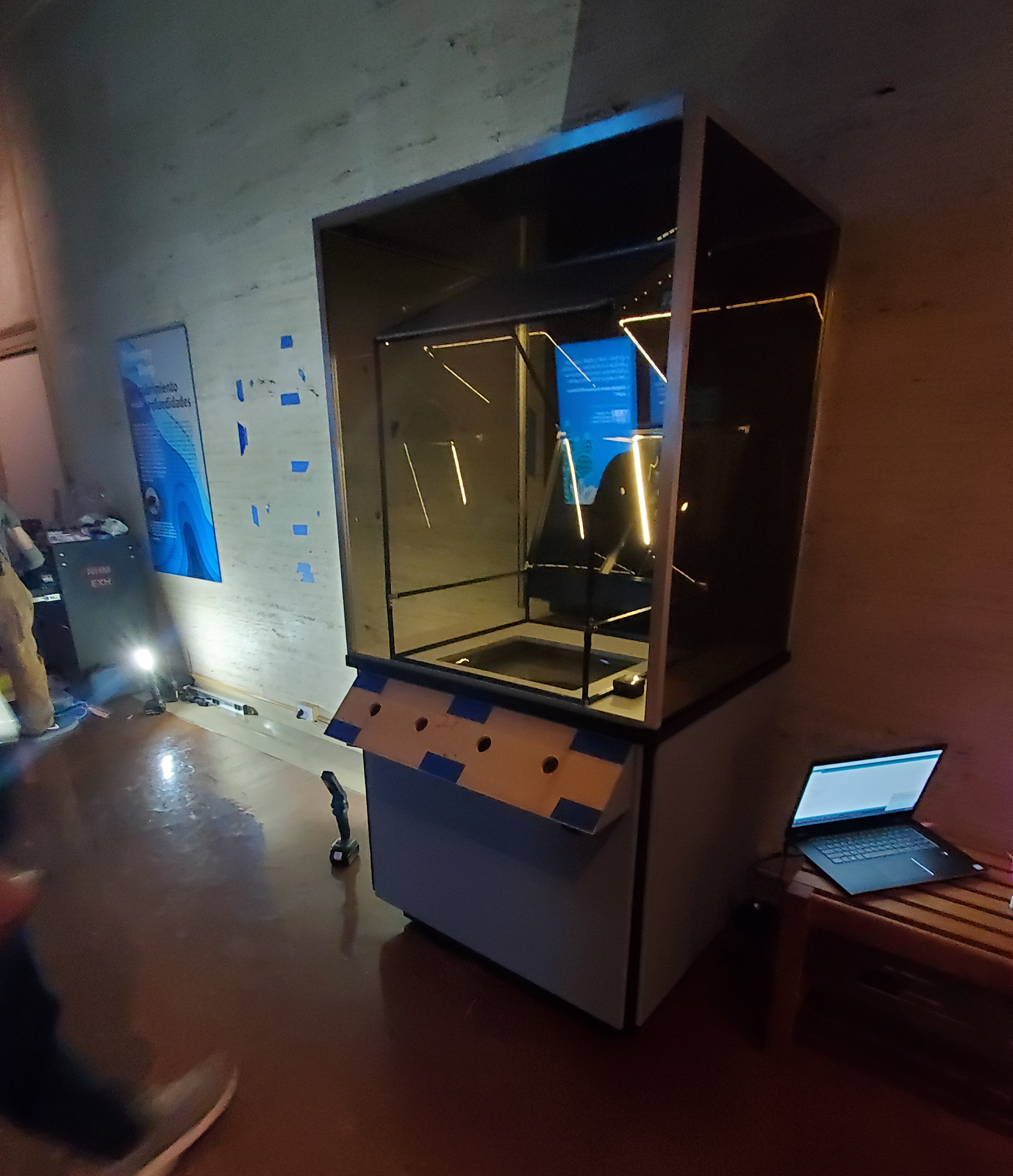 Side angle showing light sensor monitoring equipment